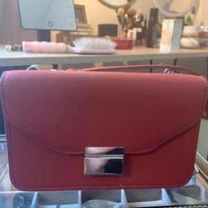 Zara Red Satchel/ Clutch